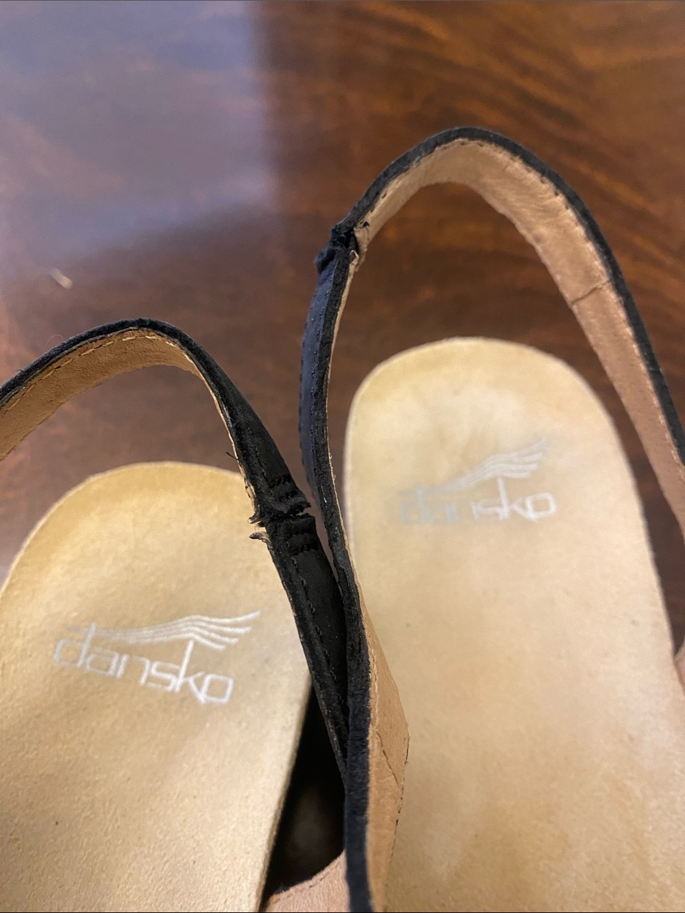 Dansko Black Open-Toe Slingback Sandals with Cushioned Footbed - Picture 2 of 5